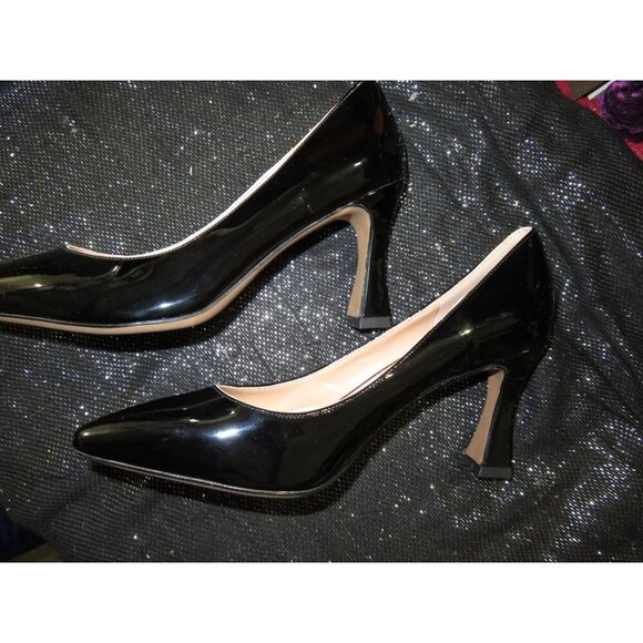Ambelight Classic Black Patent Vegan Leather career pumps size 7 - Picture 5 of 12